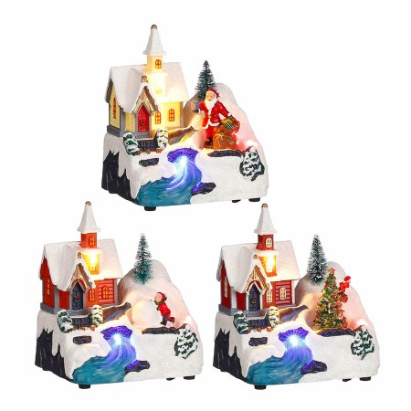 Adorno Navideño Escena Iglesia (11,5 x 9,5 x 14 cm)
