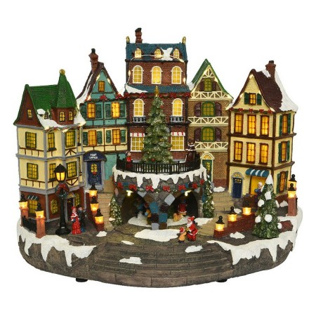Adorno Navideño Christmas Village Luz LED Escena Pueblo (25,5 x 40 x 31,5 cm)
