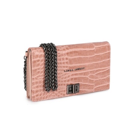 Bolso Mujer Laura Ashley DUTHIE-CROCO-POWDER Rosa (19 x 11 x 3 cm)