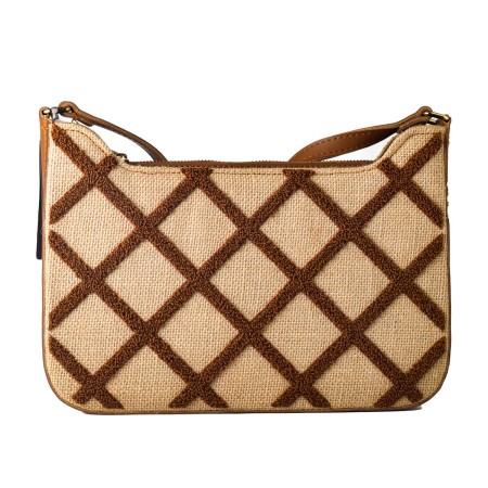 Bolso Mujer Laura Ashley SALWAY-QUILTED-TAN Marrón (28 x 17 x 7 cm)