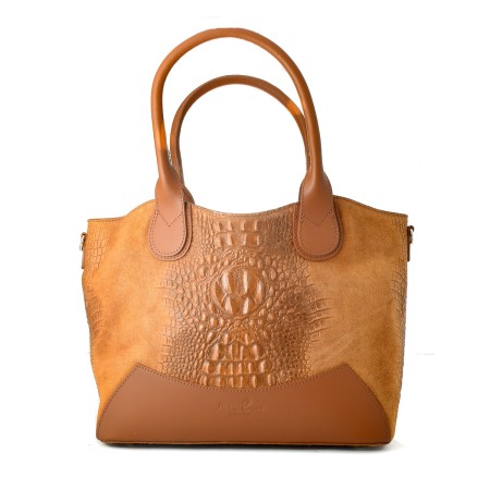 Bolso Mujer Firenze Artegiani F-ART Marrón (42 x 15 x 26 cm)