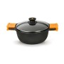 Casserole avec Couvercle en Verre BRA Efficient A270332 8,3 L Ø 32 cm Noir Métal