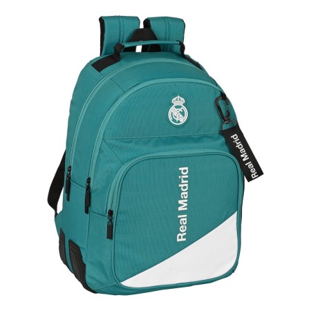 Cartable Real Madrid C.F. Blanc Vert turquoise (32 x 42 x 15 cm)