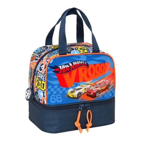 Sac à goûter Hot Wheels Challenge Multicouleur Blue marine (20 x 20 x 15 cm)