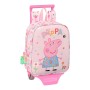 Mochila Escolar con Ruedas Peppa Pig Having fun Rosa (22 x 28 x 10 cm)