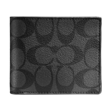 Cartera Hombre Coach 22030358MR Gris Piel Sintética (11 x 9 cm)