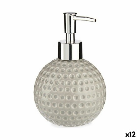 Distributeur de Savon Golf Céramique Gris Métal 12 Unités (300 ml)