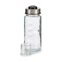 Salière Argenté Transparent Acier verre (230 ml) (6 Unités)