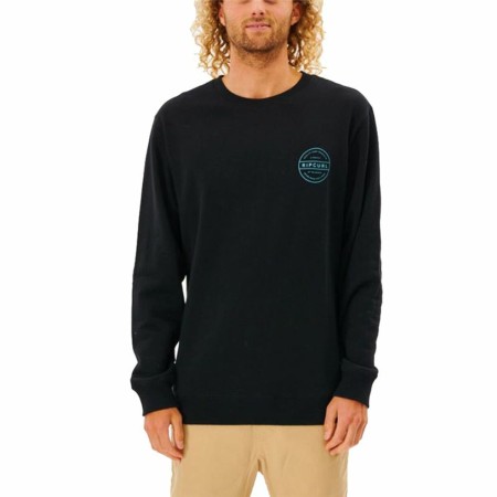 Sudadera sin Capucha Hombre Rip Curl Re Entry Crew Negro