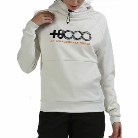 Sudadera con Capucha Mujer +8000 Blanco