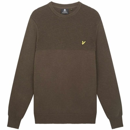 Sudadera sin Capucha Hombre Lyle & Scott V1-Crew Oliva