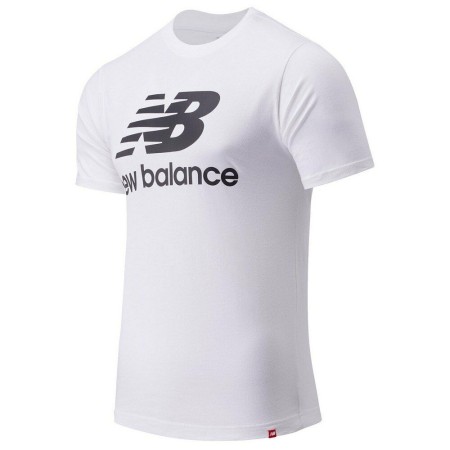 T-shirt à manches courtes homme New Balance Essentials Stacked Blanc