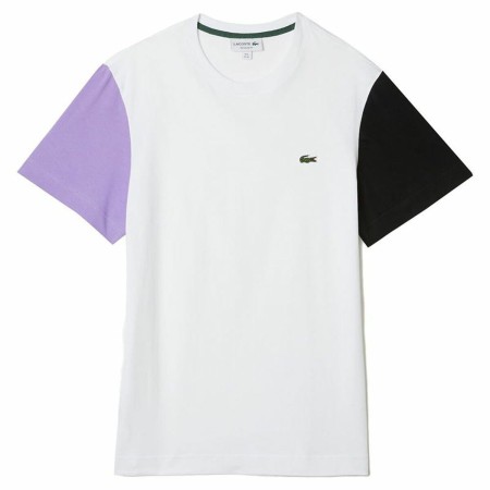 T-shirt à manches courtes homme Lacoste Colorblock Blanc