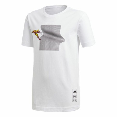 T-shirt à manches courtes enfant Adidas Sportswear Iron Man Graphic Blanc