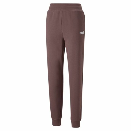 Pantalon de Survêtement pour Adultes Puma Ess+ Embroidery High-Waist Marron Femme