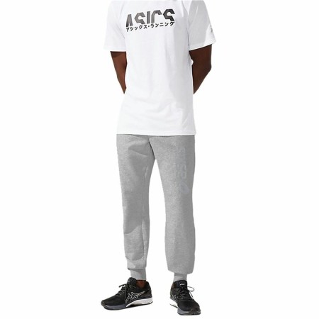 Pantalón Largo Deportivo Asics Big Logo Gris Hombre