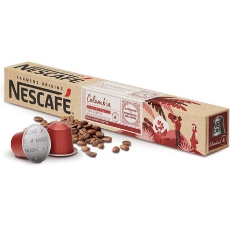 Capsules de café FARMERS ORIGINS Nescafé COLOMBIA Décaféiné (10 uds)