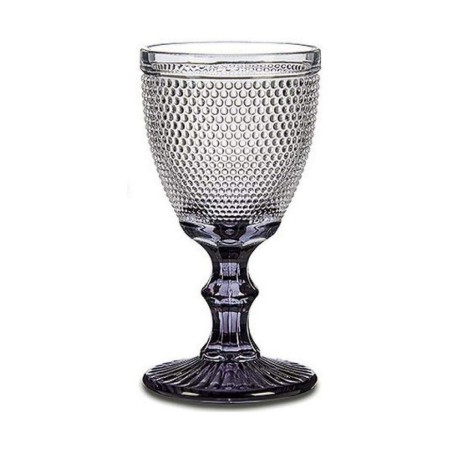 Copa Puntos Transparente Antracita Vidrio (240 ml)