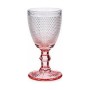 Copa Puntos Rosa Transparente Vidrio (240 ml)