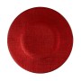 Assiette plate Rouge verre 6 Unités (21 x 2 x 21 cm)