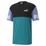 Camiseta de Manga Corta Hombre Puma Power Colorblock Negro Azul Lila