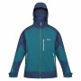 Veste de Sport pour Homme Regatta Hewitts VII Bleu Vert Capuche