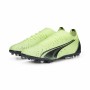 Botas de Fútbol para Adultos Puma Ultramatch MG Fizzy Unisex Verde Claro