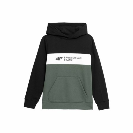 Sudadera con Capucha Niño 4F Verde Negro