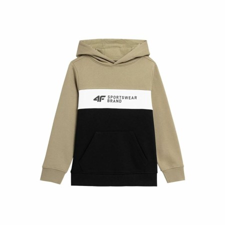 Sudadera con Capucha Niño 4F Beige Negro