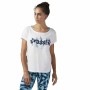 Camiseta de Manga Corta Mujer Reebok Floral Easy Crossfit Blanco