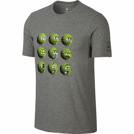 T-shirt à manches courtes homme Nike Court Tennis Balls Gris foncé