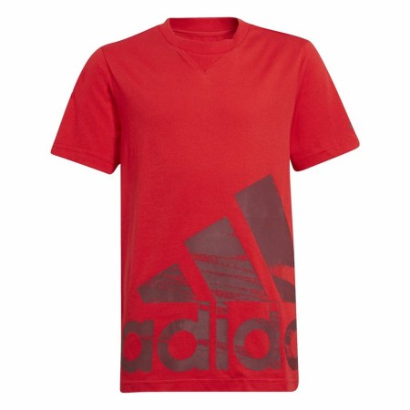 T shirt à manches courtes Adidas Big Logo Rouge