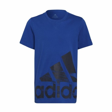 T shirt à manches courtes Adidas Big Logo Bleu