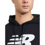 Sweat à capuche homme ESSE ST LOGO POHO New Balance MT03558 Noir