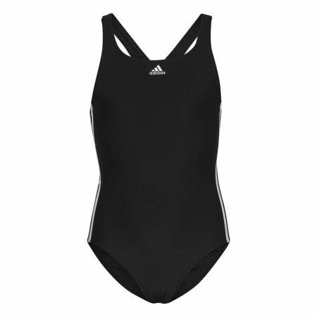 Maillot de Bain Fille Adidas Classic Sports 3 Stripes Noir