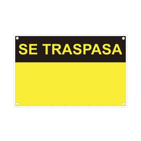 Cartel Normaluz Se Traspasa PVC (35 x 45 cm)