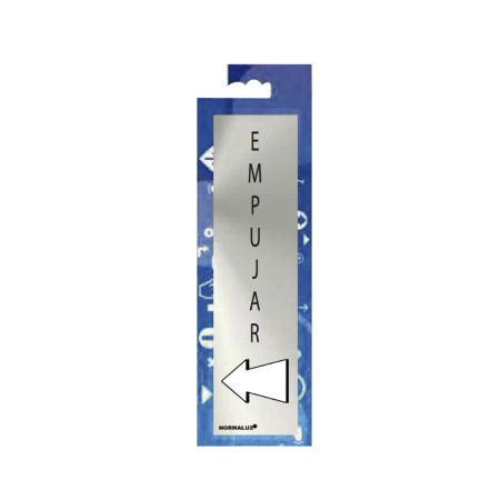 Panneau Normaluz Empujar Acier inoxydable (5 x 20 cm)