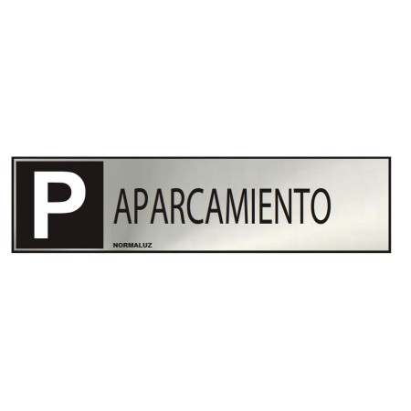 Panneau Normaluz Aparcamiento Acier inoxydable (5 x 20 cm)