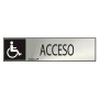 Panneau Normaluz Acceso Acier inoxydable (5 x 20 cm)