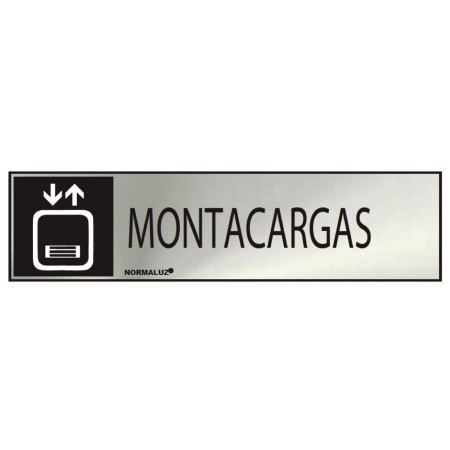 Panneau Normaluz Montacargas Acier inoxydable (5 x 20 cm)