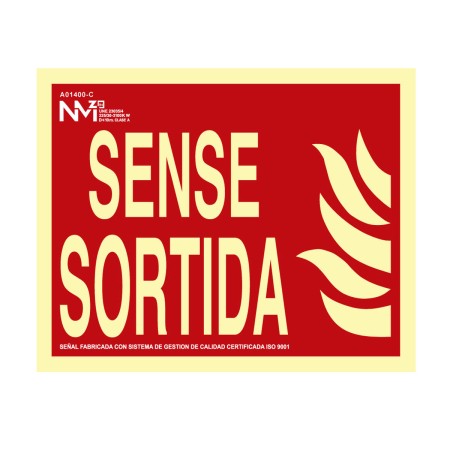 Panneau Normaluz Sense sortida PVC (30 x 15 cm)