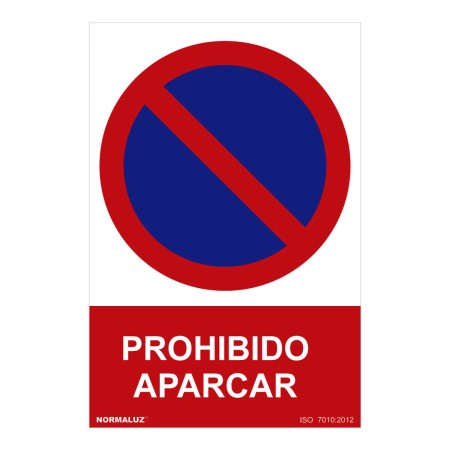 Cartel Normaluz Prohibido aparcar PVC (30 x 40 cm)