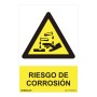 Cartel Normaluz Riesgo de corrosión PVC (30 x 40 cm)