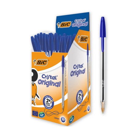 Crayon Bic Cristal 50 Unités Bleu