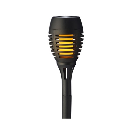 Antorcha de Jardín Lumineo Solar Negro (7,5 x 27 cm) (4 Unidades)