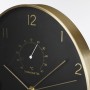 Reloj de Pared Mica Decorations Andy Negro Dorado Ovalado Aluminio (Ø 35 x 4.5 cm)