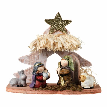 Belén de Navidad Decoris Claro (15 x 8 x 13 cm) (6 Piezas)