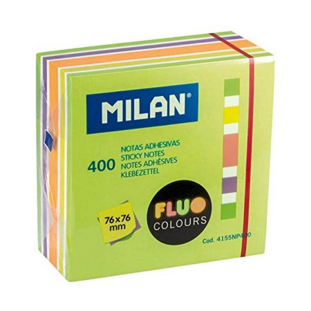 Bloc de Notas Milan Fluo Autoadhesivas (7,6 x 7,6 cm)