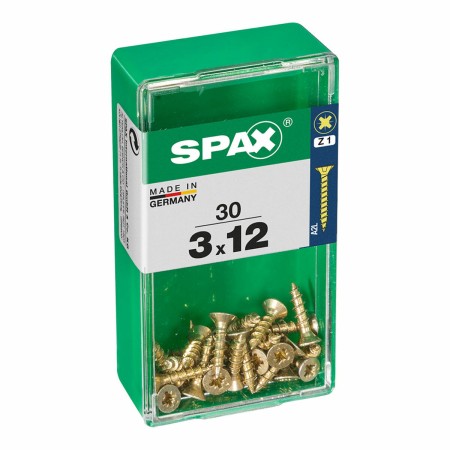Boîte à vis SPAX Vis à bois Tête plate (3 x 12 mm) (3,0 x 12 mm)