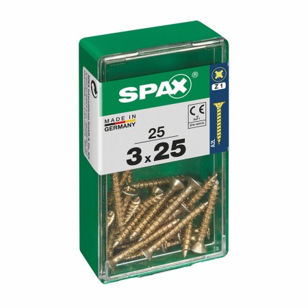 Caja de tornillos SPAX 4081020300251 Tornillo de madera Cabeza plana (3,0 x 25 mm)